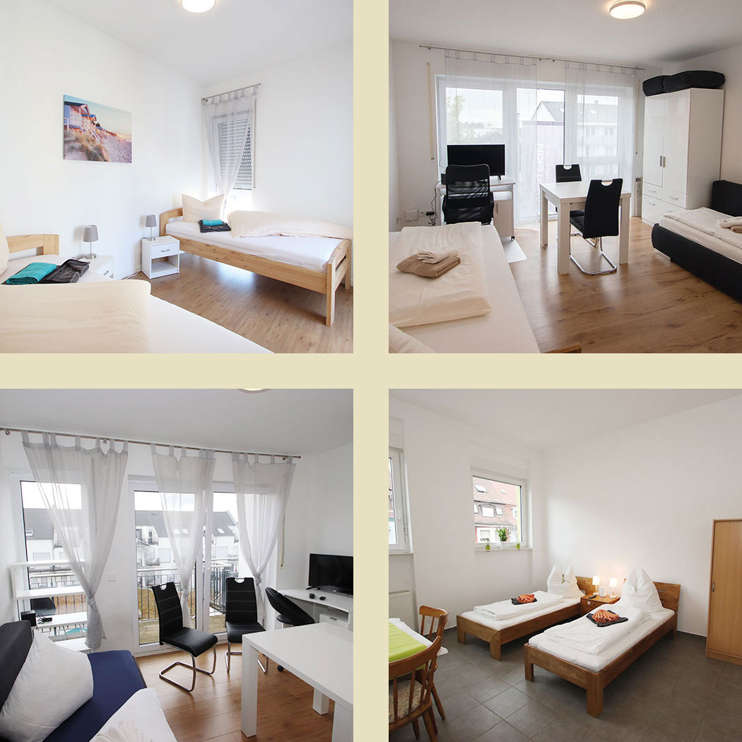 Zu unseren Zimmern und Appartements in Aschaffenburg